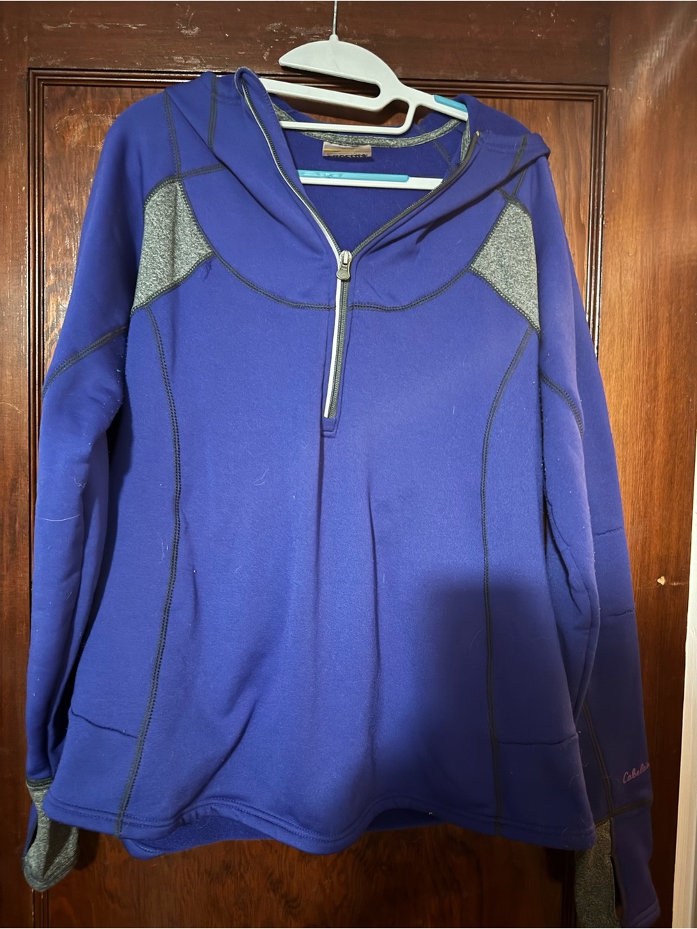 Cabela’s Women's Blue Half-Zip Fleece Hoodie Size 2XL